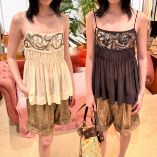 EVAN【上海正版高定细节●现货】海边沙滩度假风亮片吊带短上衣女