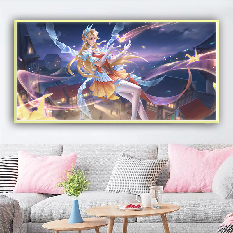 艾琳鹤鸣心笺十字绣2026新款横板王者荣耀自己手工贴满砖钻石画