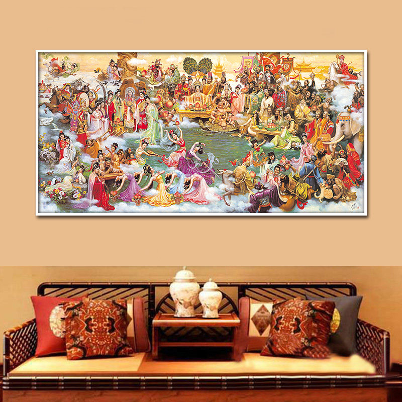 十字绣瑶池会仙2024新款神仙贺寿图王母娘娘蟠桃盛会满砖5d钻石画