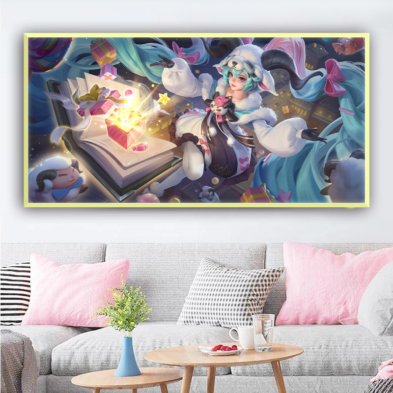 安琪拉糖果风暴十字绣2026新款横板王者荣耀自己手工贴满砖钻石画