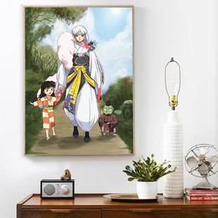 新款5D钻石画杀生丸满钻全贴十字绣客厅卧室犬夜叉卡通动漫砖石秀