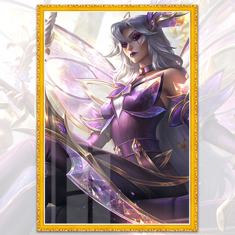 卡特琳娜十字绣2024新款客厅至臻花仙使者英雄联盟贴满砖5d钻石画