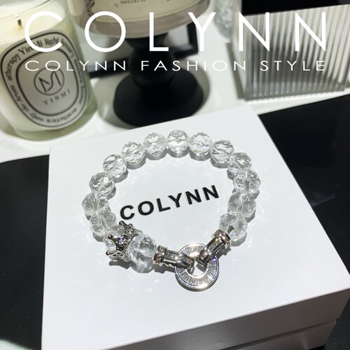COLYNN超闪刻面白水晶手链