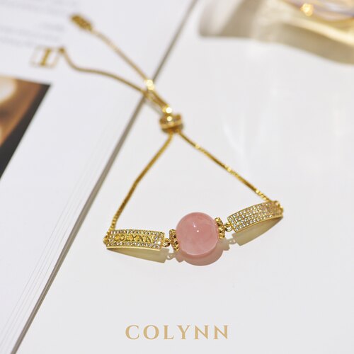 COLYNN马达加斯加粉晶单珠手链