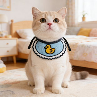 猫咪狗狗口水巾宠物围兜狗围脖装饰品中小型犬围嘴西高地可爱项圈