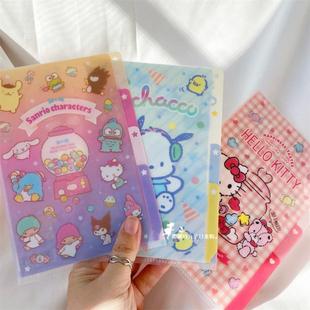 现货日本三丽鸥家族PC狗A6插页L型文件夹 学习办公资料票据收纳夹