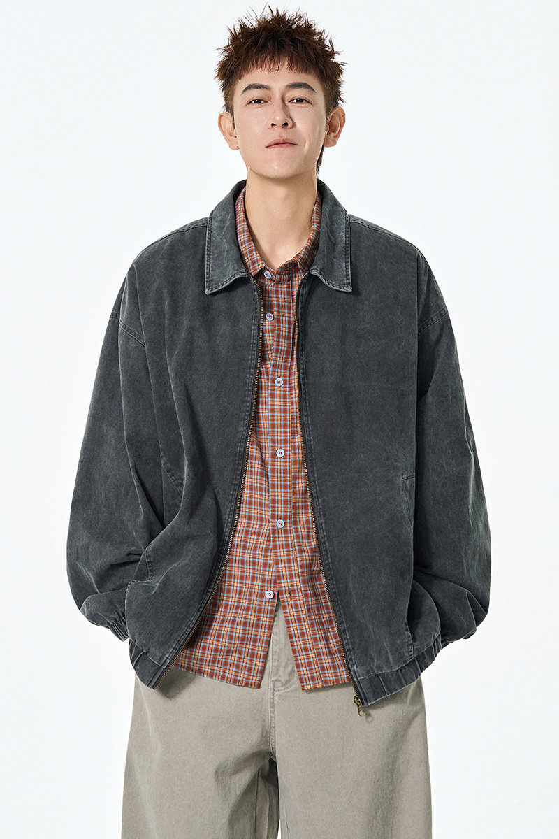 春秋水洗做旧夹克外套男女休闲夹克A321-J7946-P90,男装夹克,电商A321