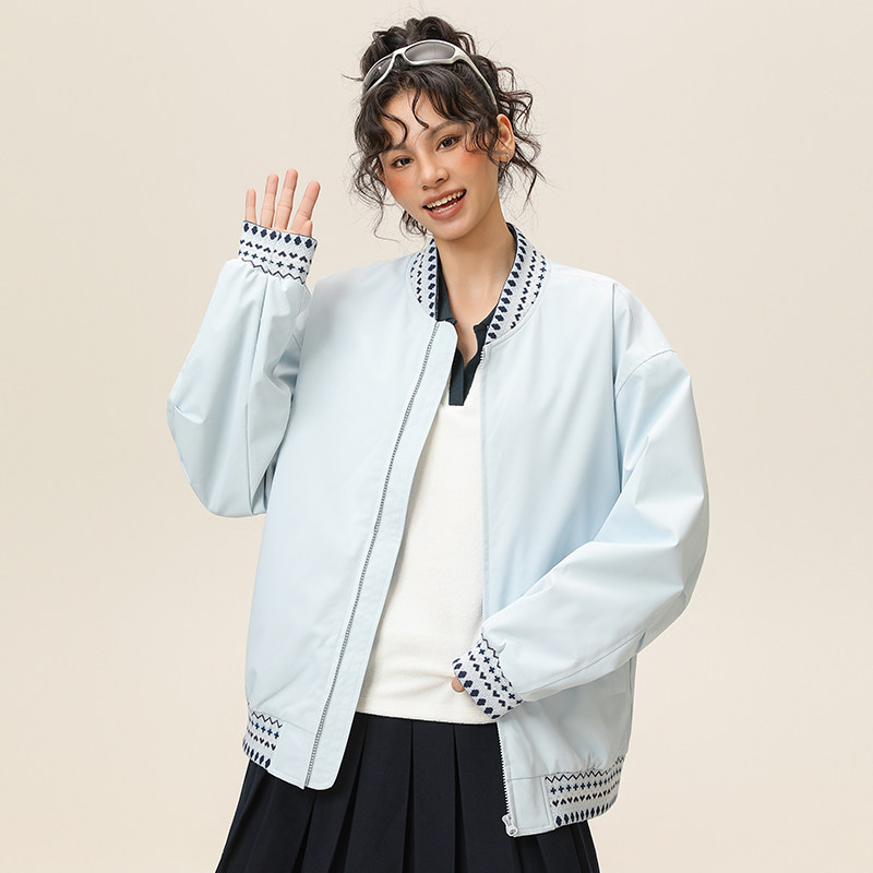春秋复古棒球服撞色宽松休闲夹克外套A321-J9978-P75,男装夹克,电商A321