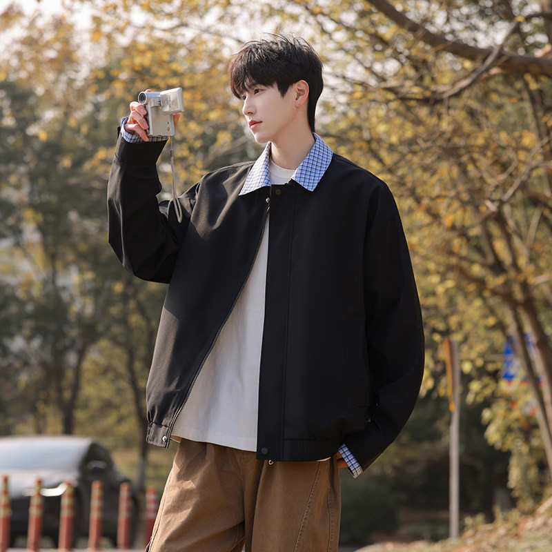 现货春秋美式领可拆卸外套潮牌棒球服冲锋衣夹克A321-J9963-P75,男装夹克,电商A321