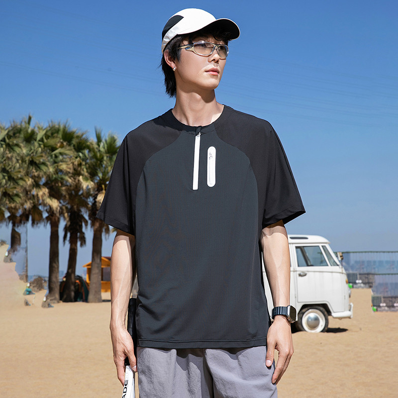 夏季冰感速干休闲男女运动撞色T恤上衣A321-TX321-P45,男装T恤,电商A321