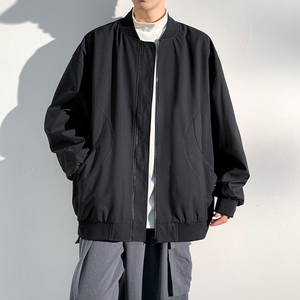 现货美式复古棒球服外套纯色潮牌宽松休闲飞行夹克A321-J7803-P55图片