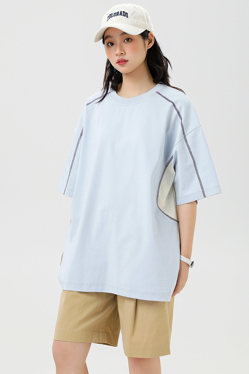 美式短袖T恤冰感夏季250G潮牌宽松休闲百搭上衣A321-TX216-P45,男装T恤,电商A321