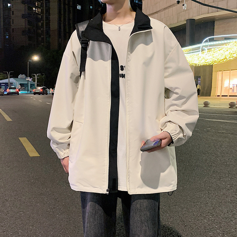 春秋复古工装夹克男宽松休闲双面穿外套潮牌冲锋衣A321-J7908-P68,男装夹克,电商A321