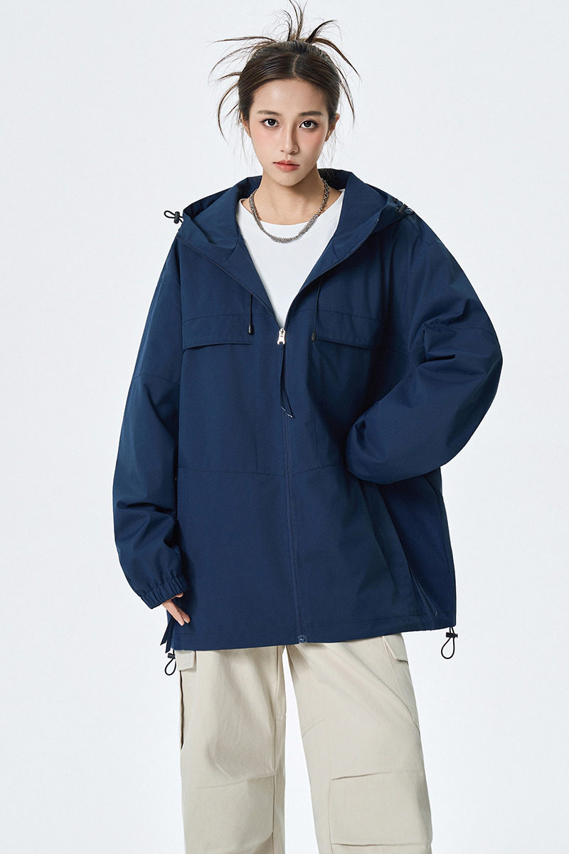纯色春秋男女百搭工装夹克连帽外套A321-J7982-P75,男装夹克,电商A321
