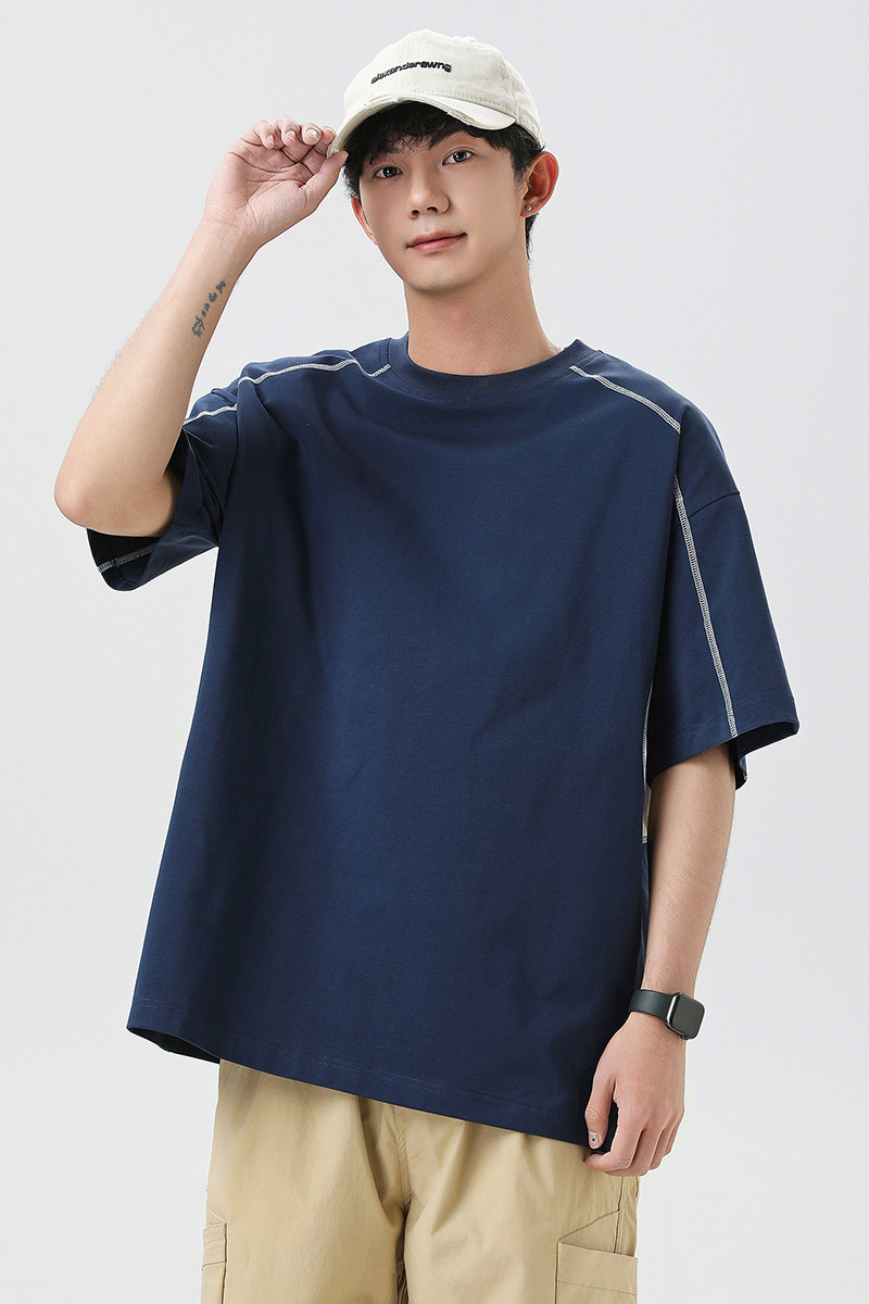 美式短袖T恤冰感夏季250G潮牌宽松休闲百搭上衣A321-TX216-P45,男装T恤,电商A321