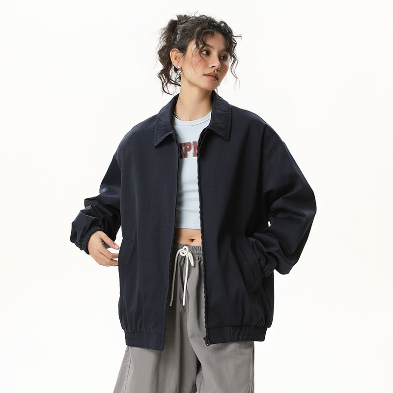 现货春秋翻领百搭男女复古潮牌休闲外套A321-J9965-P75,女装短外套,电商A321