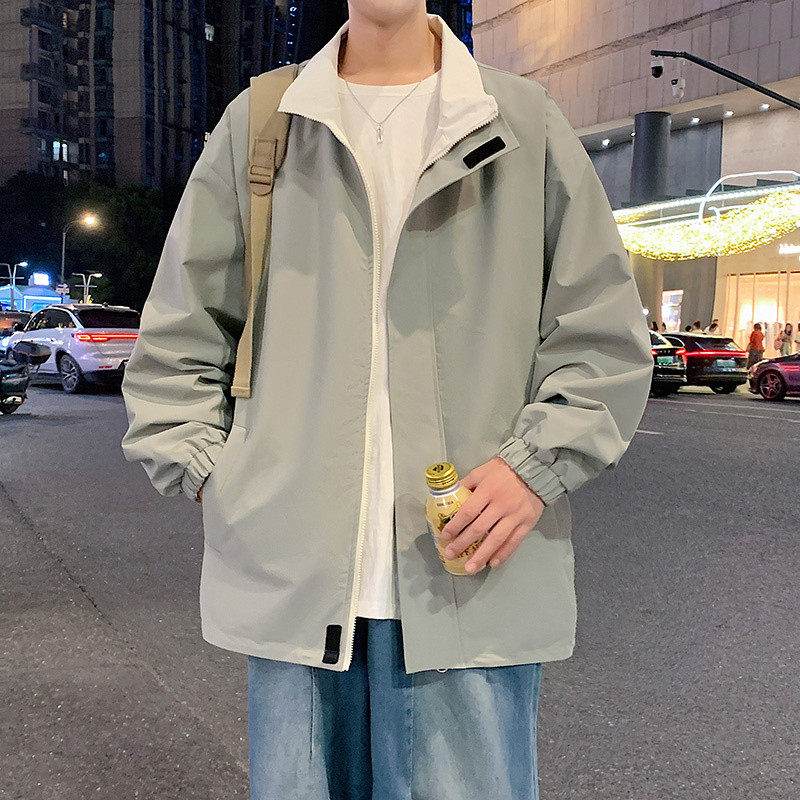春秋复古工装夹克男宽松休闲双面穿外套潮牌冲锋衣A321-J7908-P68,男装夹克,电商A321