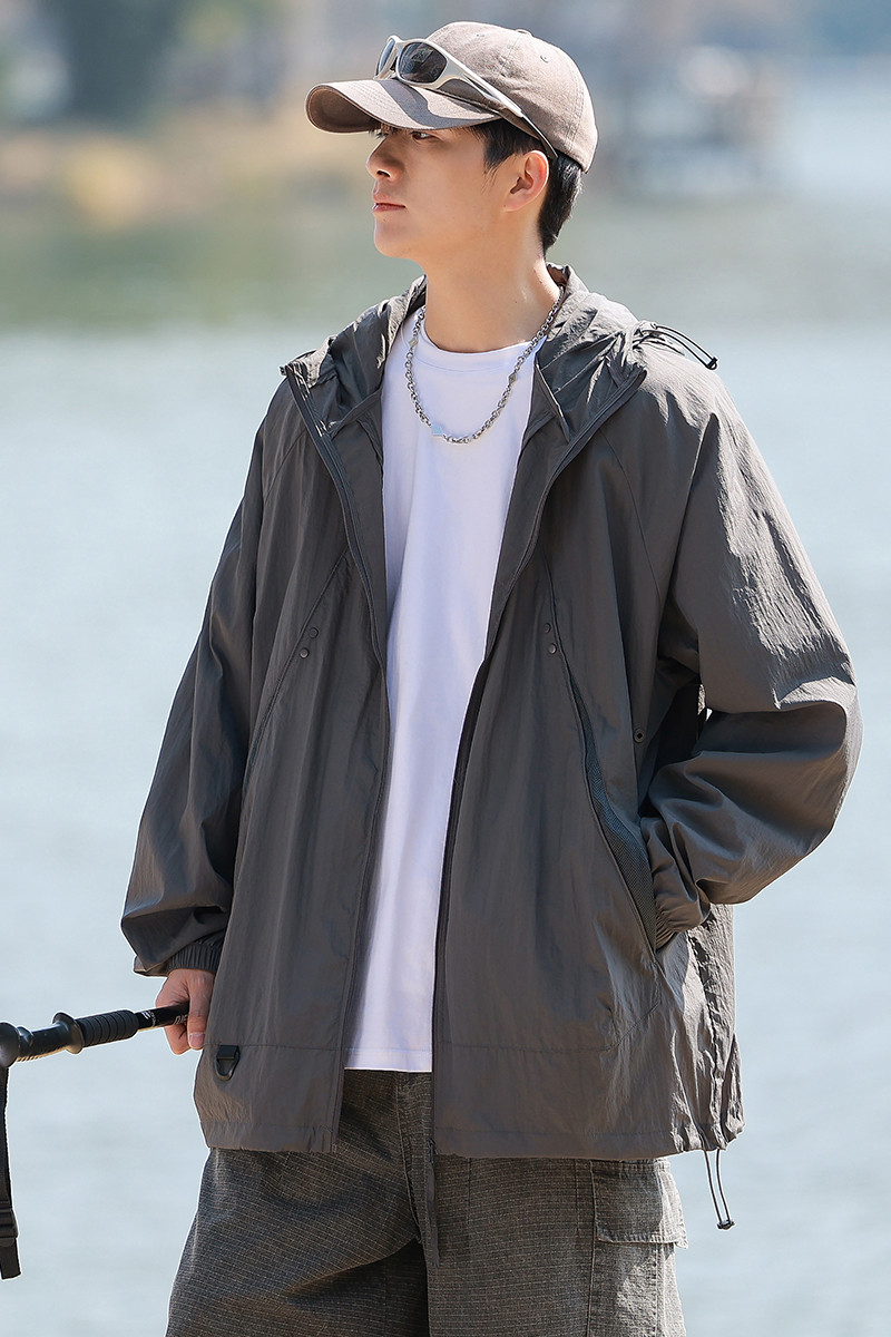 连帽外套男女防晒服宽松休闲百搭上衣A321-FS7732-P55,男装防晒衣,电商A321