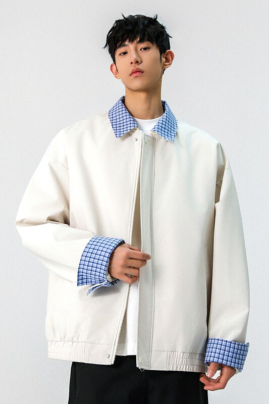 现货春秋美式领可拆卸外套潮牌棒球服冲锋衣夹克A321-J9963-P75,男装夹克,电商A321