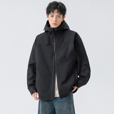 现货春秋美式工装连帽冲锋衣外户外防风宽松夹克A321-J7870-P68，男装夹克，电商A321