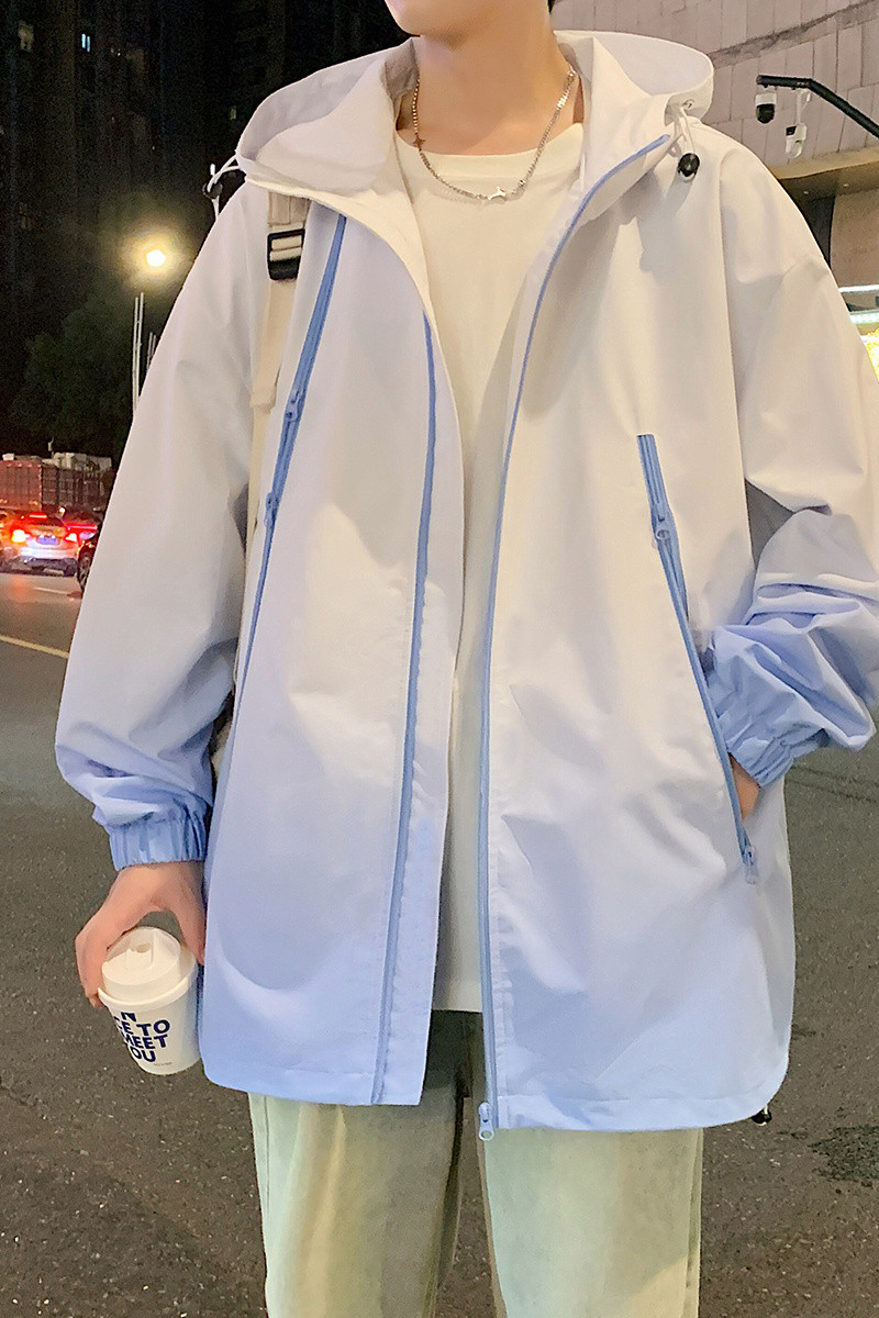 连帽冲锋衣春秋新款宽松户外防风防水登山夹克外套A321-J7830-P70,男装夹克,电商A321