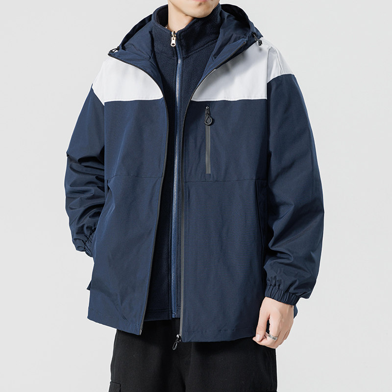 戶外沖鋒衣休閑外套三合一男女防風(fēng)防水夾克A321-MY9306-P120圖片