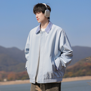 现货春秋美式领可拆卸外套潮牌棒球服冲锋衣夹克A321-J9963-P75图片