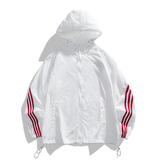 夏季条纹休闲男女连帽防晒衣宽松外套A321-FS7733-P55，商品下架区，电商A321