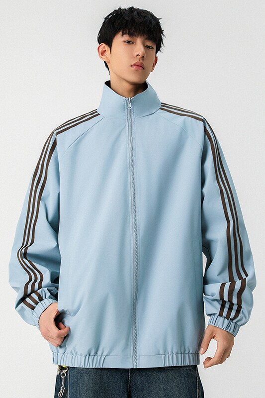 美式条纹夹克外套春秋休闲百搭双面穿立领夹克A321-J9969-P70,男装夹克,电商A321