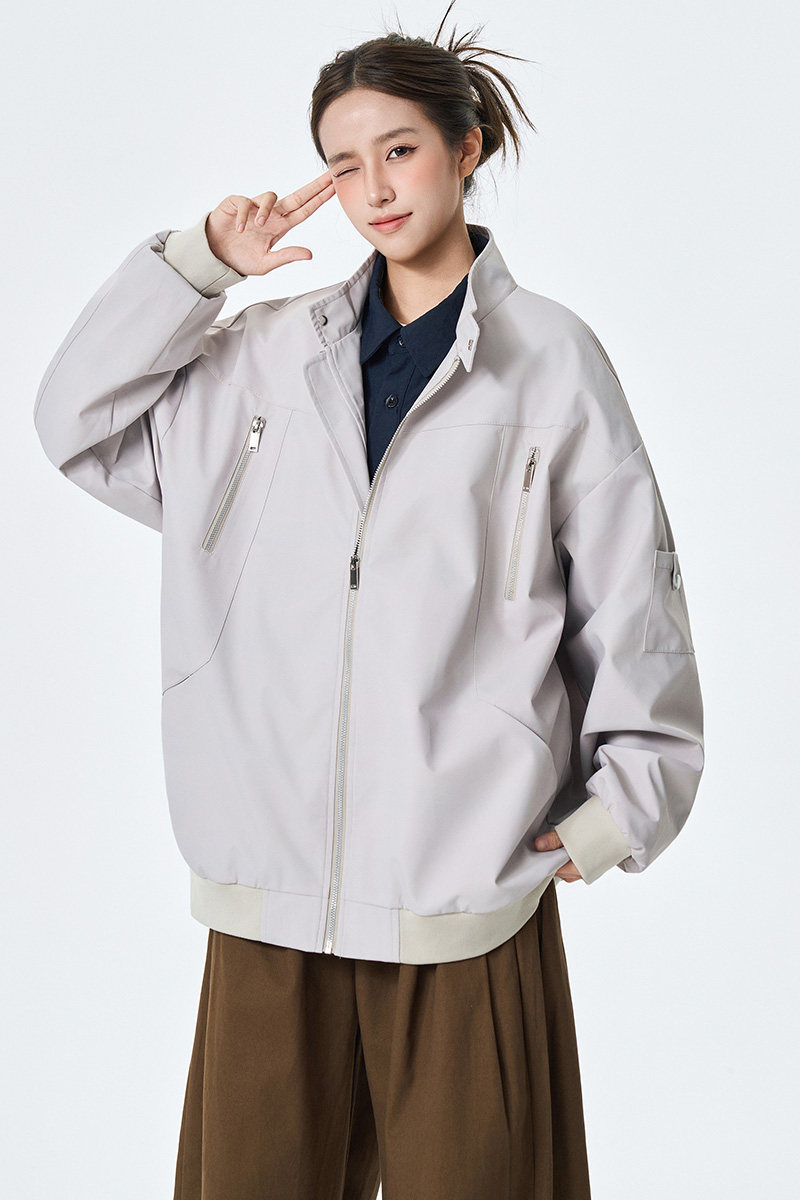 春秋棒球服男女休闲夹克上衣纯色外套A321-J7925-P68,男装夹克,电商A321