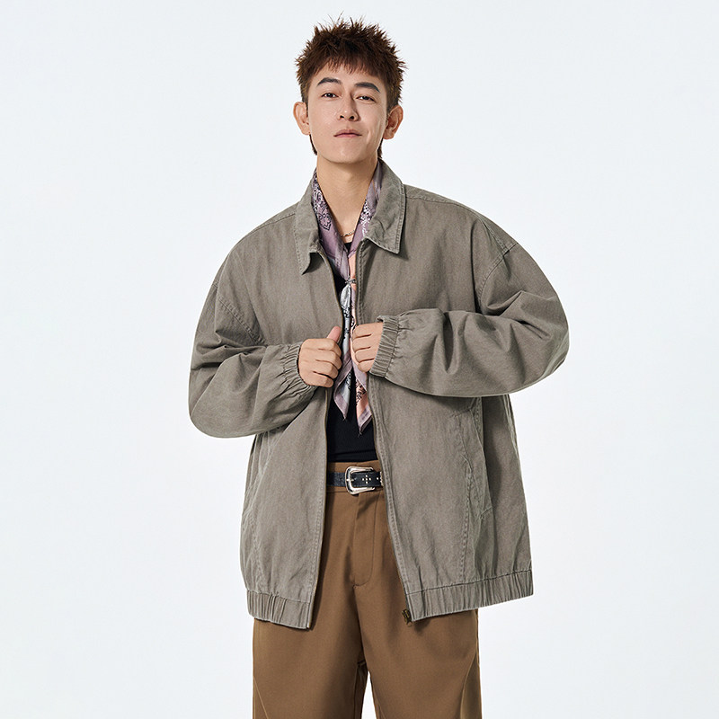 春秋水洗做旧夹克外套男女休闲夹克A321-J7946-P90,男装夹克,电商A321