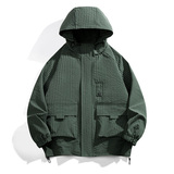 现货外套男户外连帽夹克春秋工装设计感百搭冲锋衣A321-J7811-P75，男装夹克，电商A321