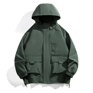 现货外套男户外连帽夹克春秋工装设计感百搭冲锋衣A321-J7811-P75,男装夹克,电商A321