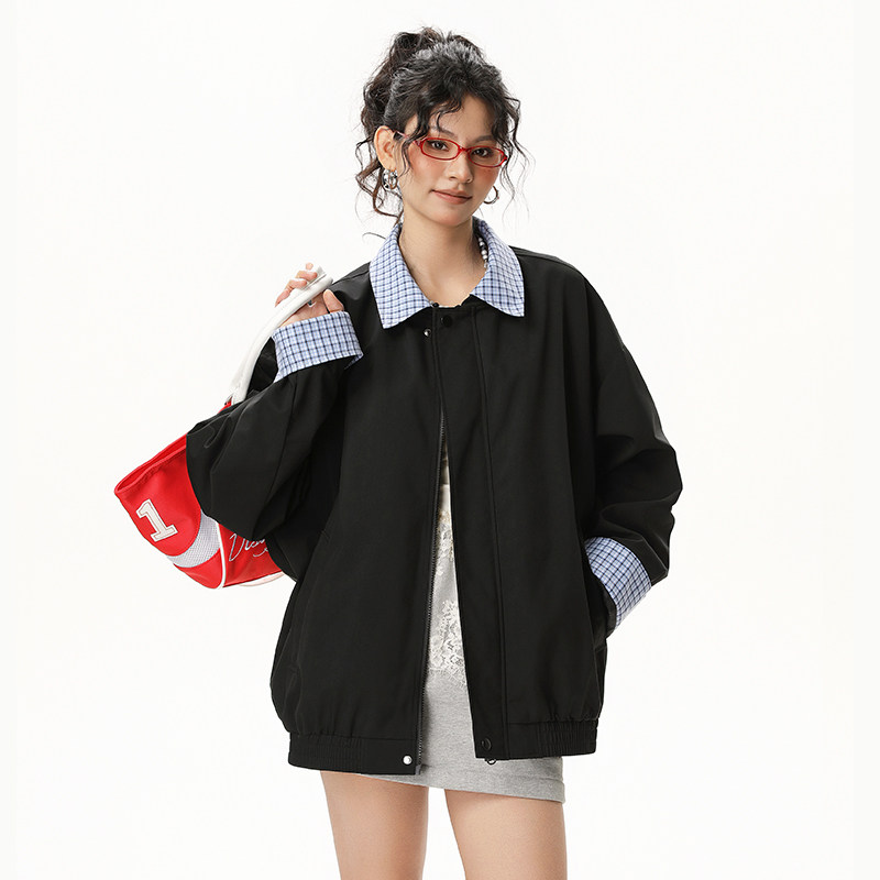 现货春秋美式领可拆卸外套潮牌棒球服冲锋衣夹克A321-J9963-P75,男装夹克,电商A321