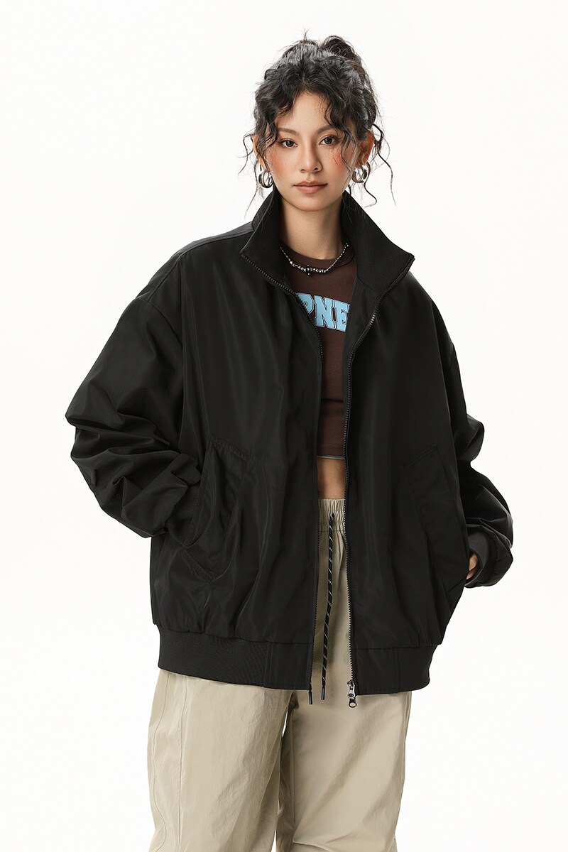春秋新款棒球服美式立领宽松百搭夹克A321-J9972-P80,男装夹克,电商A321