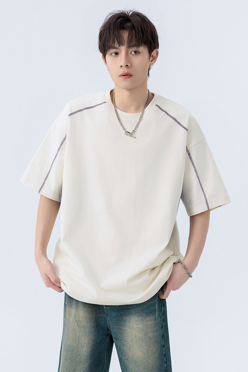 美式短袖T恤冰感夏季250G潮牌宽松休闲百搭上衣A321-TX216-P45,男装T恤,电商A321