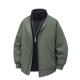 美式复古棒球服外套男纯色潮牌宽松休闲飞行夹克A321-J7803-P55，男装夹克，电商A321