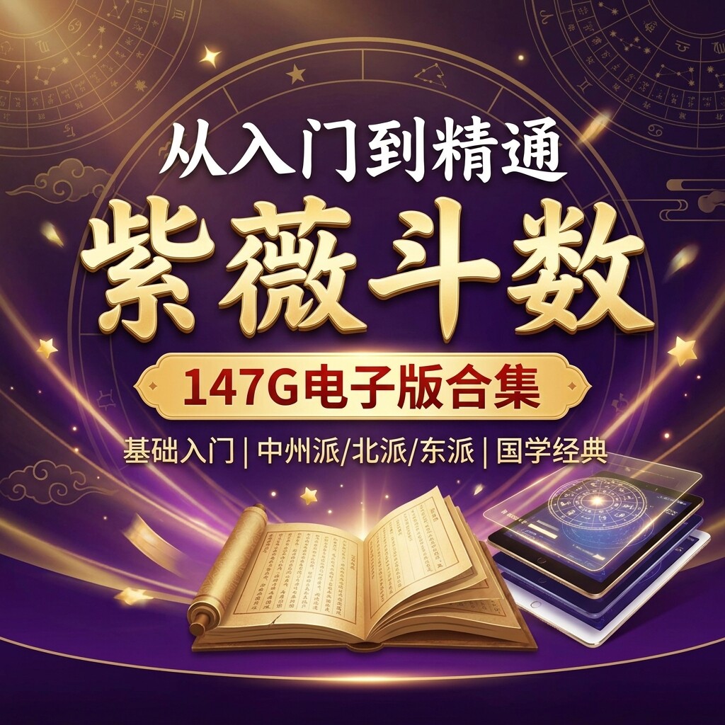 紫薇斗数教程从入门到精通中州派北派东派国学经典课程合集资料