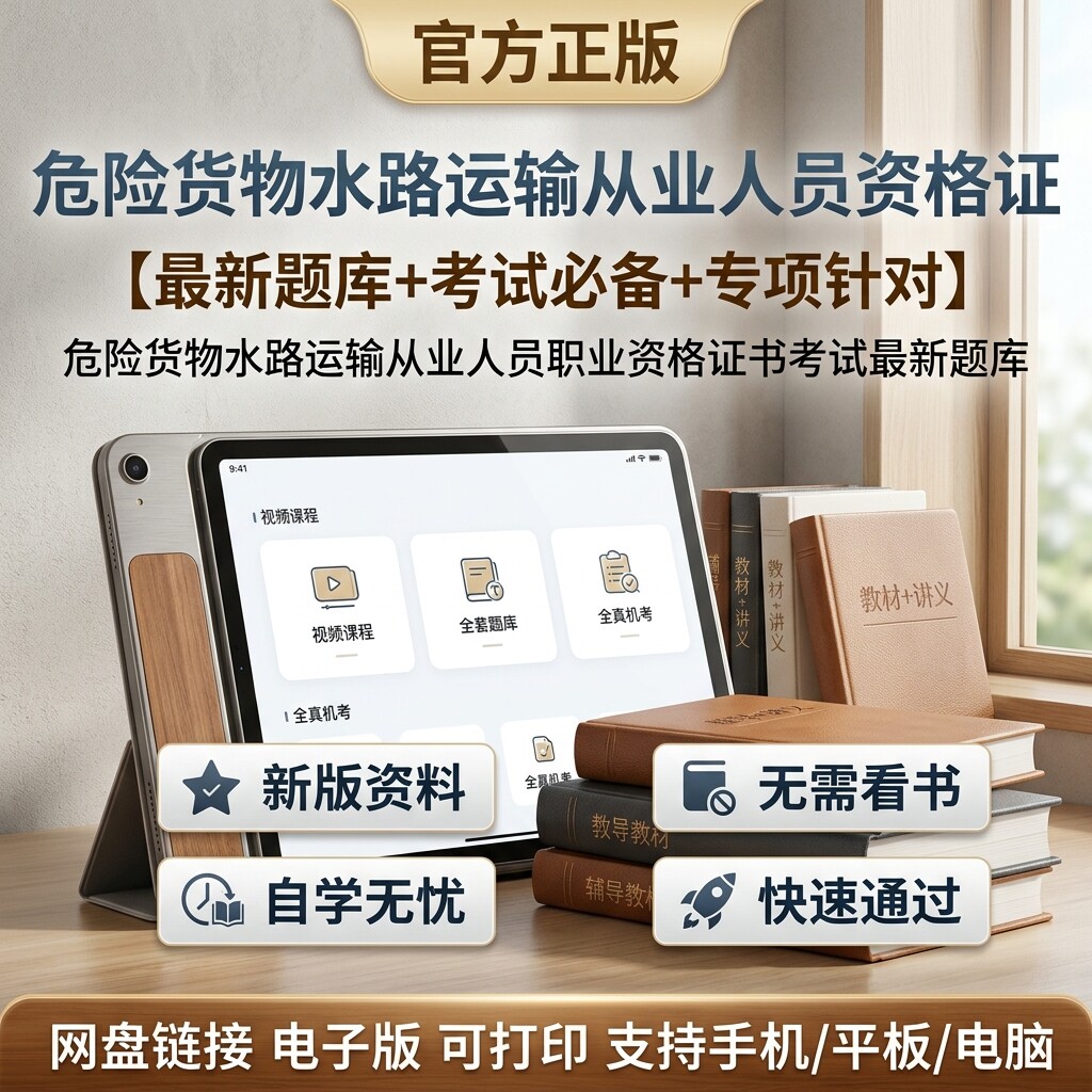 2026危险货物水路运输从业资格证考试题库真题电子版视频课件