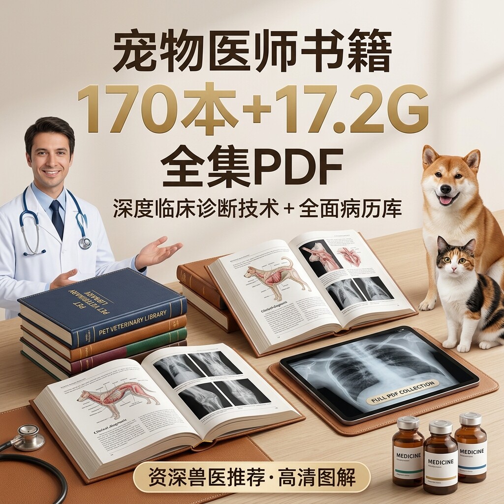 宠物兽医PDF大全犬猫临床诊断病例图谱执业兽医师图解诊疗技术