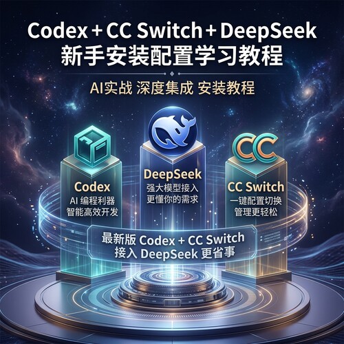 Codex+CC Switch+DeepSeek全套教程AI编程工具零基础安装配置实战