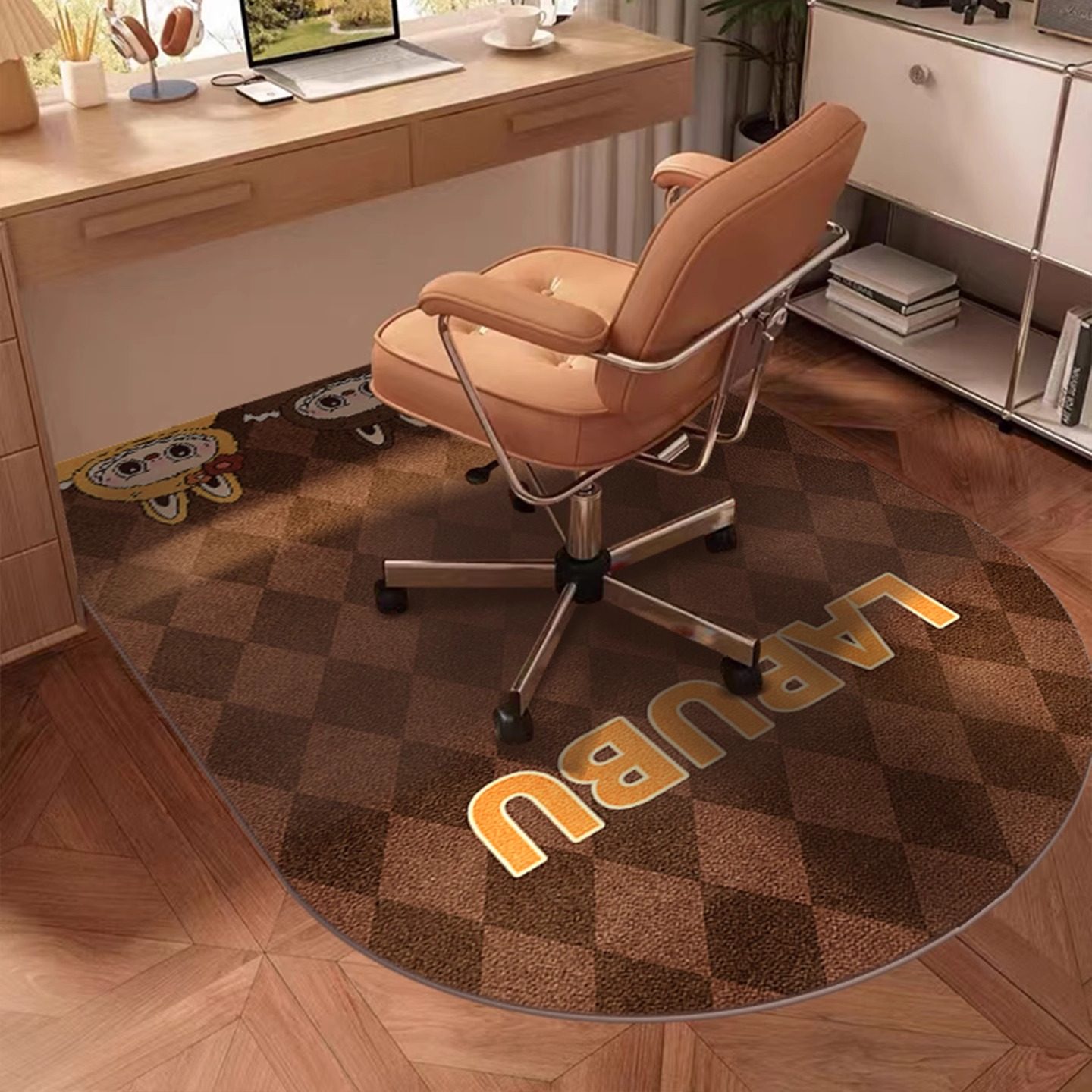 拉布布拱形转椅垫化妆凳专用隔音脚垫2025新款labubu书房椅子地垫,居家布艺,转椅地垫,淘宝优惠券,粉丝福利购,淘宝优惠卷