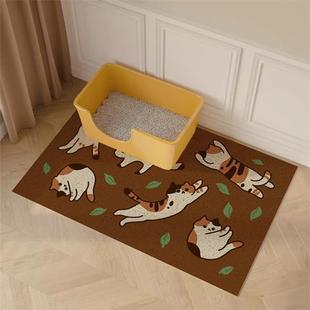 猫砂盆垫防外溅垫子宠物防溅控砂垫超大号可定制可裁剪丝圈宠物垫