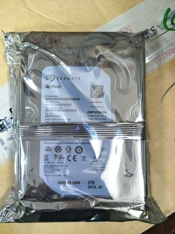 Оригинальный Seagate ST2000VX003 2T накопитель надзорного класса CMR вертикальный 2TB 5900 об/мин 3,5-дюймовый жесткий диск