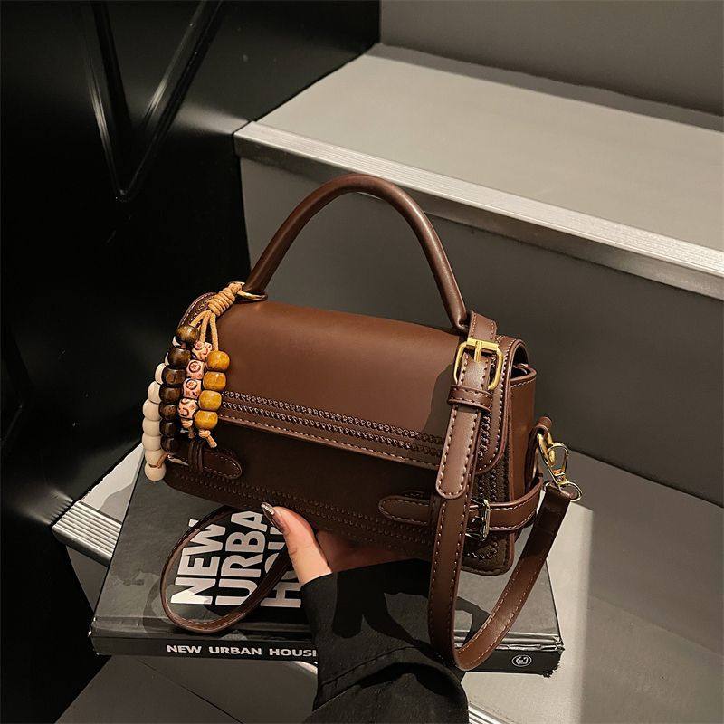 小包2025包女手提秋冬包包时尚复古新款单肩高级斜挎包小方包轻便