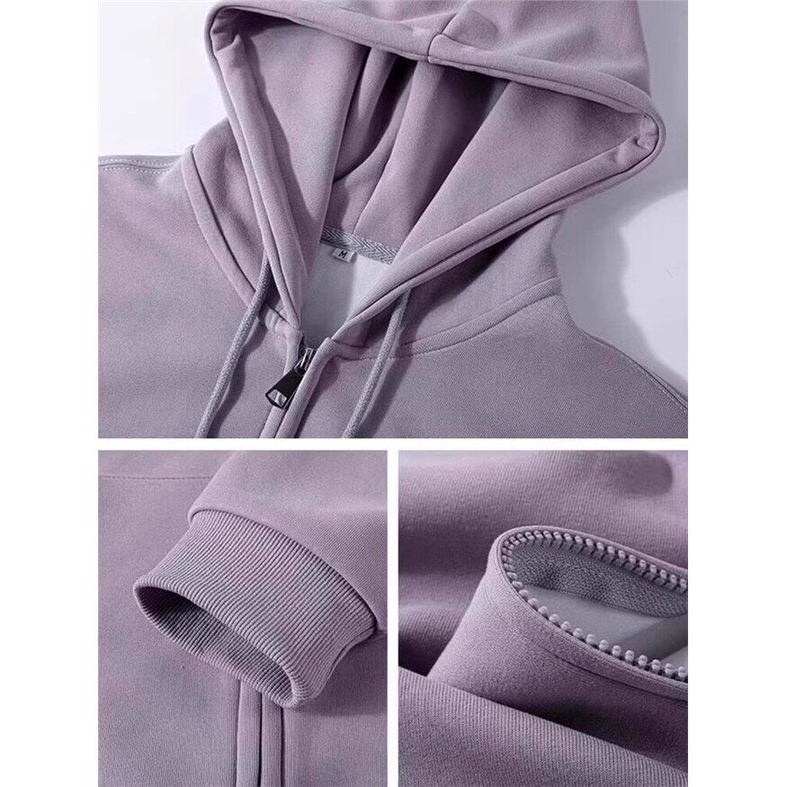 紫色外套女款秋季2025新款连帽卫衣小个子初秋穿搭少女学生穿搭