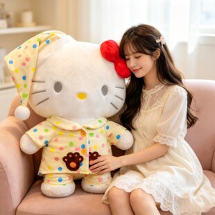 HelloKitty睡衣毛绒玩具公仔玩偶凯蒂猫kt猫布娃娃睡觉抱枕大号女