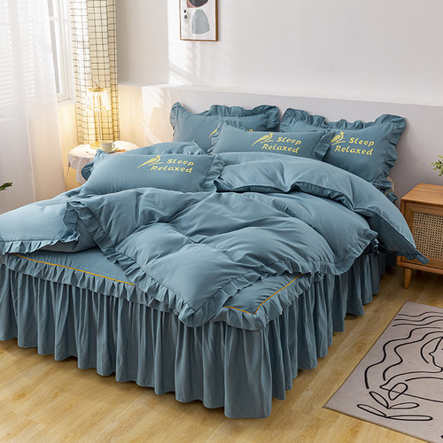 韩式公主风床上四件套全棉