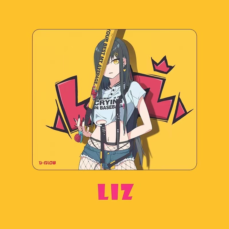 D-GLOW【LIZ】荔枝闪粉工艺鼠标垫顺滑电竞游戏中性井上底胶CS2