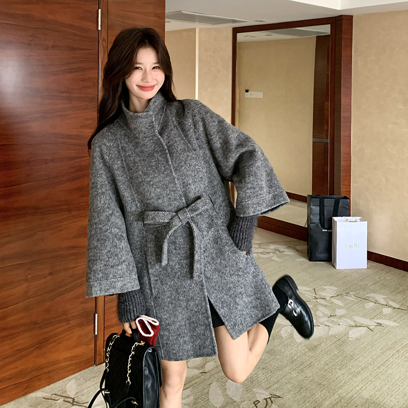 【现货】2025冬款新款时尚拼接双面呢大衣211-5865P285控418，女装毛呢外套，浙宝211